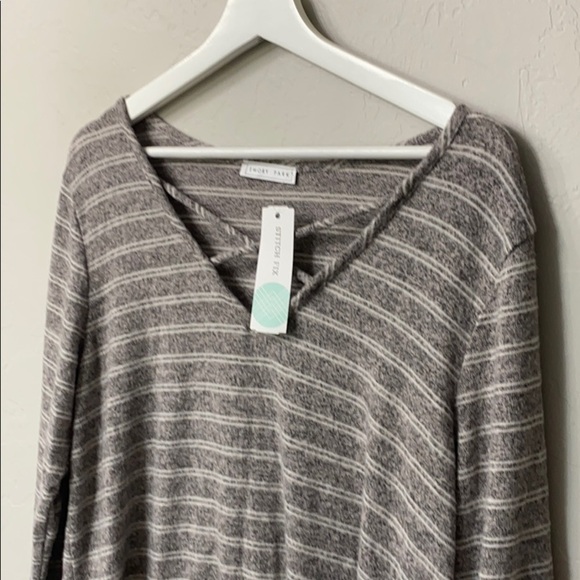 Emory Park dulce3/4 sleeve hacci knit top XL. NWT - Picture 9 of 10